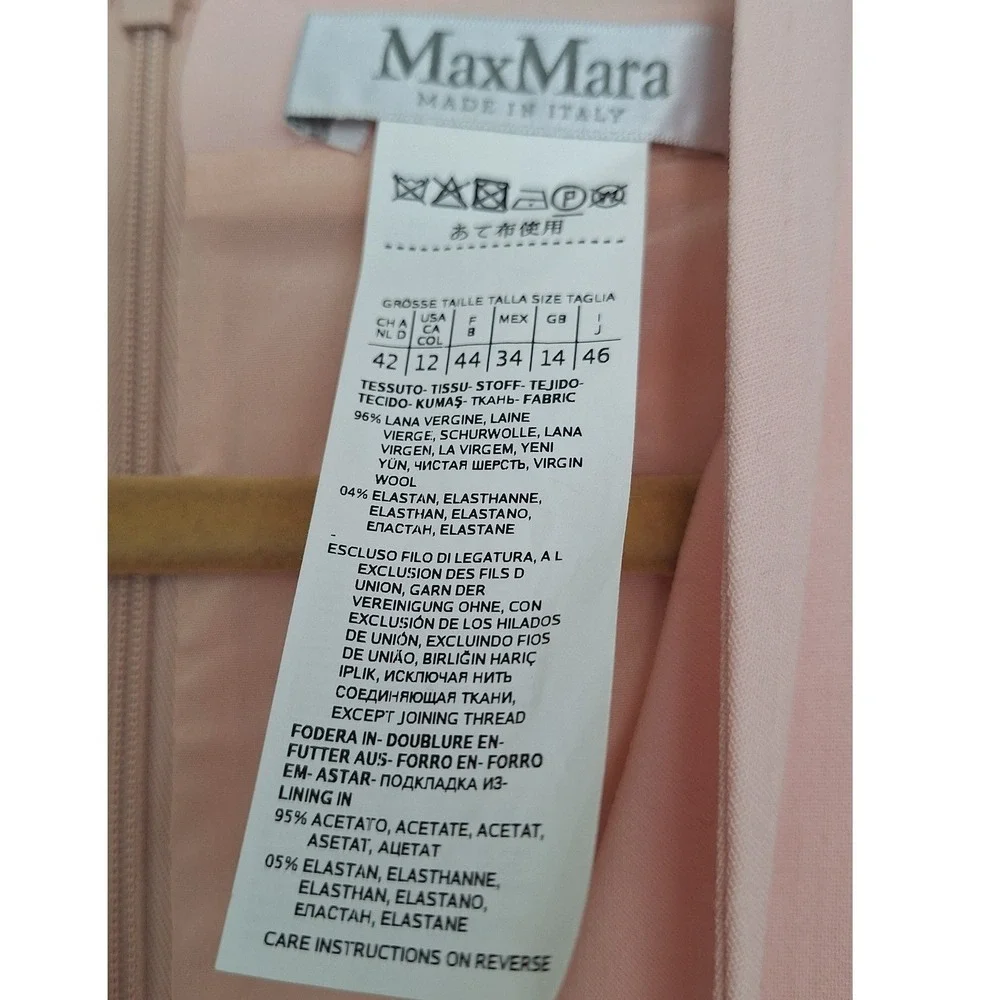 Max Mara Weekend Rose Pink  Midi Dress size 12 - Picture 2 of 5